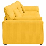 vidaXL Canapea modulară cu perne, galben deschis vidaXL Canapea modulară cu perne, galben deschis