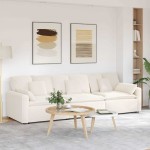 vidaXL Canapea modulară cu perne, crem vidaXL Canapea modulară cu perne, crem