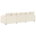 vidaXL Canapea modulară cu perne, crem vidaXL Canapea modulară cu perne, crem
