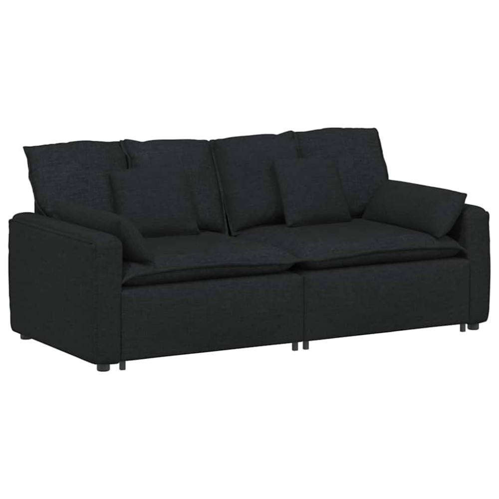 vidaXL Canapea modulară cu perne, negru