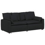vidaXL Canapea modulară cu perne, negru vidaXL Canapea modulară cu perne, negru