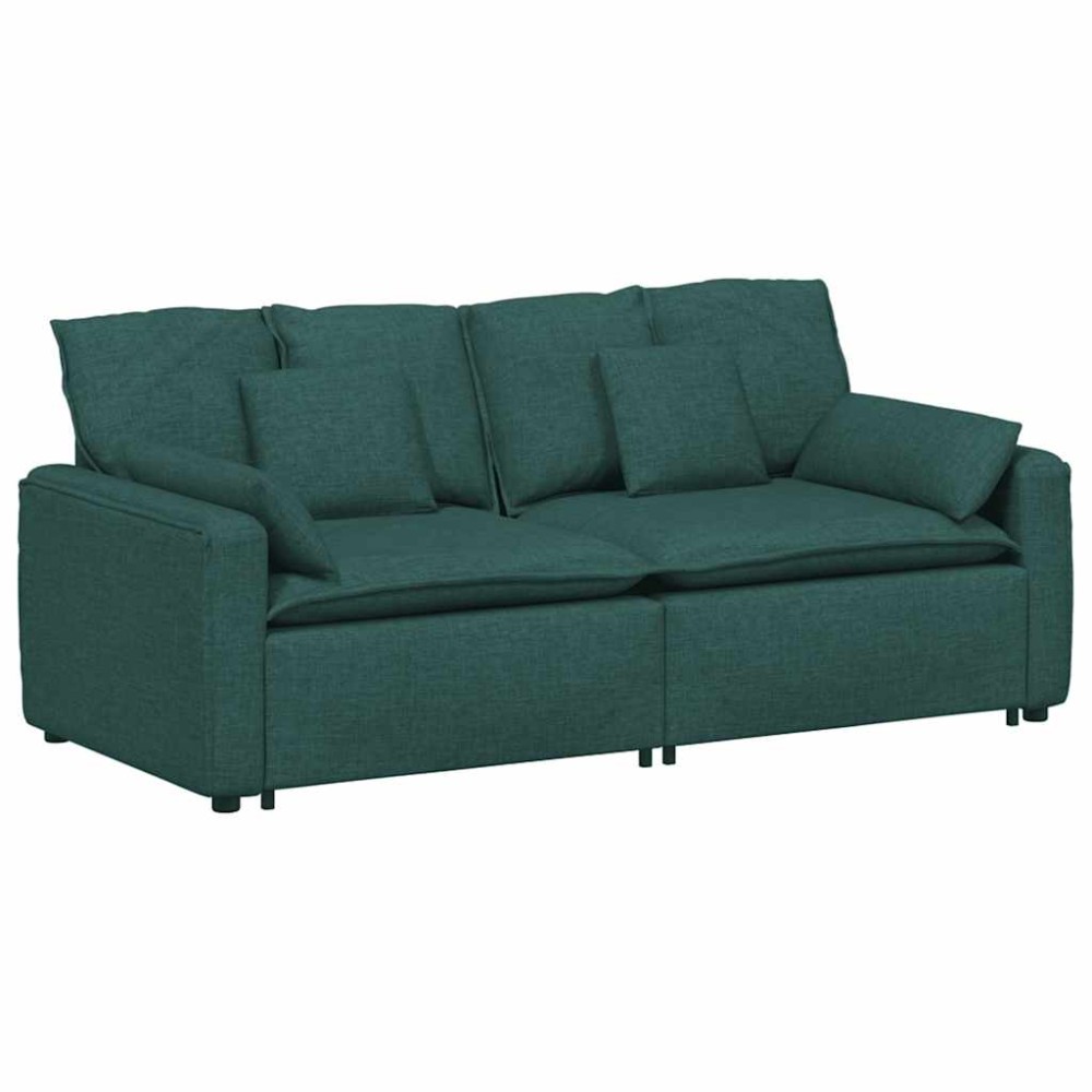 vidaXL Canapea modulară cu perne, verde închis