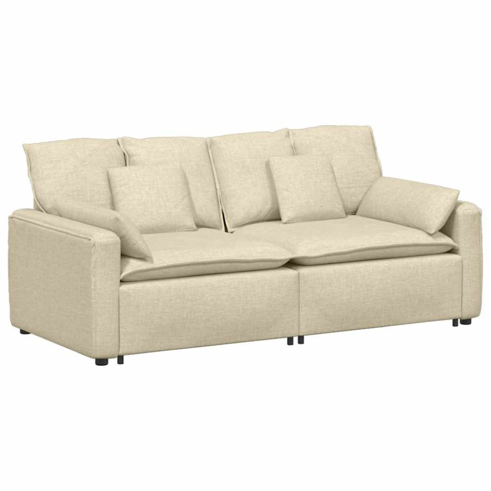vidaXL Canapea modulară cu perne, crem