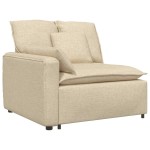 vidaXL Canapea modulară cu perne, crem vidaXL Canapea modulară cu perne, crem