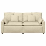 vidaXL Canapea modulară cu perne, crem vidaXL Canapea modulară cu perne, crem