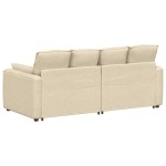 vidaXL Canapea modulară cu perne, crem vidaXL Canapea modulară cu perne, crem