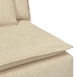 vidaXL Canapea modulară cu perne, crem vidaXL Canapea modulară cu perne, crem