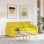 vidaXL Canapea modulară cu perne, galben deschis vidaXL Canapea modulară cu perne, galben deschis