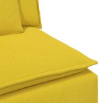 vidaXL Canapea modulară cu perne, galben deschis vidaXL Canapea modulară cu perne, galben deschis