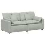 vidaXL Canapea modulară cu perne, gri deschis vidaXL Canapea modulară cu perne, gri deschis