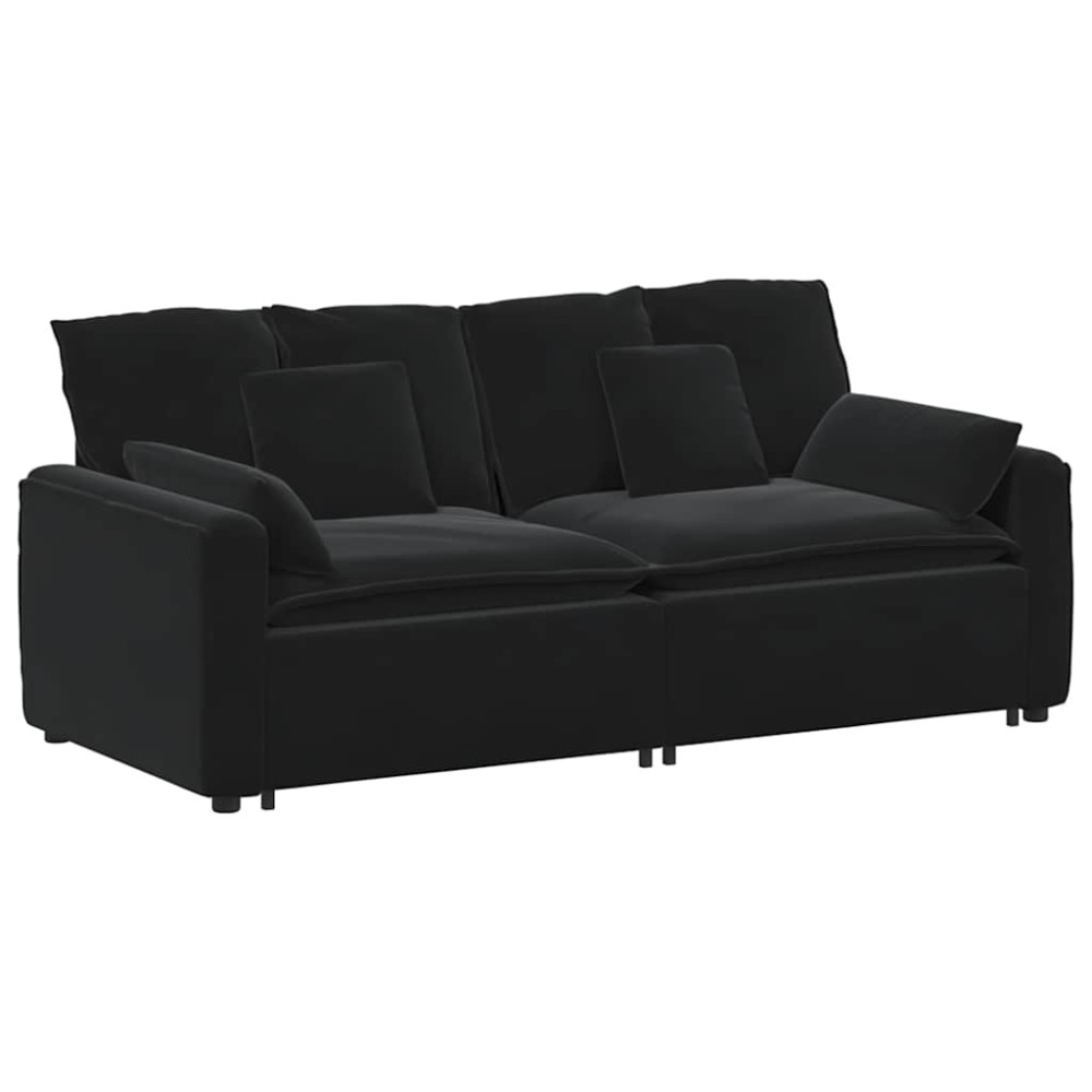 vidaXL Canapea modulară cu perne, negru