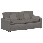 vidaXL Canapea modulară cu perne, gri deschis vidaXL Canapea modulară cu perne, gri deschis