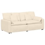 vidaXL Canapea modulară cu perne, crem vidaXL Canapea modulară cu perne, crem