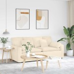 vidaXL Canapea modulară cu perne, crem vidaXL Canapea modulară cu perne, crem