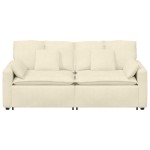 vidaXL Canapea modulară cu perne, crem vidaXL Canapea modulară cu perne, crem