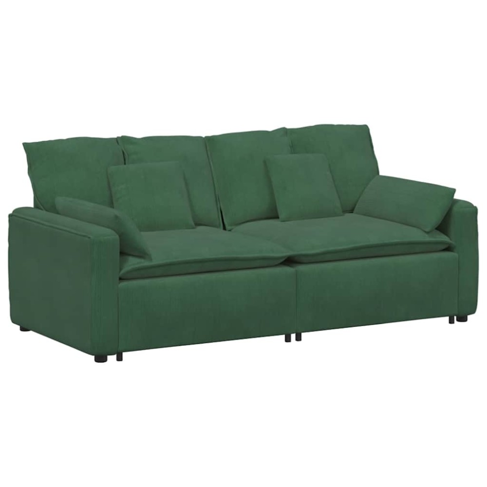 vidaXL Canapea modulară cu perne, verde închis