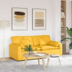 vidaXL Canapea modulară cu perne, galben deschis vidaXL Canapea modulară cu perne, galben deschis