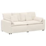 vidaXL Canapea modulară cu perne, crem vidaXL Canapea modulară cu perne, crem