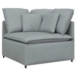 vidaXL Canapea modulară cu perne, gri deschis, textil vidaXL Canapea modulară cu perne, gri deschis, textil