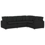 vidaXL Canapea modulară cu perne, negru, textil vidaXL Canapea modulară cu perne, negru, textil