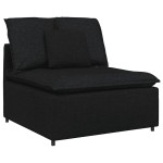 vidaXL Canapea modulară cu perne, negru, textil vidaXL Canapea modulară cu perne, negru, textil