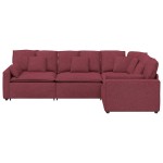 vidaXL Canapea modulară cu perne, roșu vin, textil vidaXL Canapea modulară cu perne, roșu vin, textil