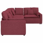 vidaXL Canapea modulară cu perne, roșu vin, textil vidaXL Canapea modulară cu perne, roșu vin, textil