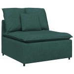 vidaXL Canapea modulară cu perne, verde închis, textil vidaXL Canapea modulară cu perne, verde închis, textil
