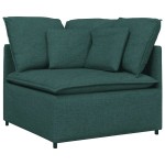 vidaXL Canapea modulară cu perne, verde închis, textil vidaXL Canapea modulară cu perne, verde închis, textil