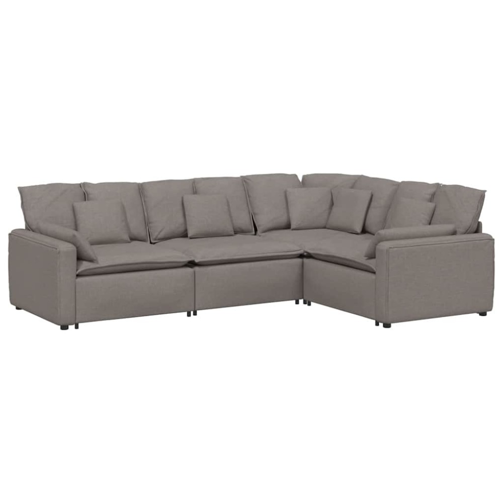 vidaXL Canapea modulară cu perne, gri taupe, textil