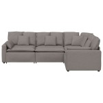 vidaXL Canapea modulară cu perne, gri taupe, textil