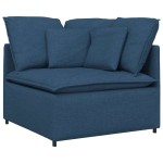 vidaXL Canapea modulară cu perne, albastru, textil vidaXL Canapea modulară cu perne, albastru, textil