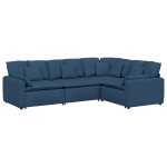vidaXL Canapea modulară cu perne, albastru, textil vidaXL Canapea modulară cu perne, albastru, textil