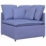 vidaXL Canapea modulară cu perne, albastru jeans, textil vidaXL Canapea modulară cu perne, albastru jeans, textil