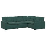 vidaXL Canapea modulară cu perne, verde închis, catifea