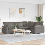 vidaXL Canapea modulară cu perne, gri deschis, țesătură velur vidaXL Canapea modulară cu perne, gri deschis, țesătură velur