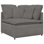 vidaXL Canapea modulară cu perne, gri deschis, țesătură velur vidaXL Canapea modulară cu perne, gri deschis, țesătură velur