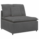 vidaXL Canapea modulară cu perne, gri închis, țesătură velur vidaXL Canapea modulară cu perne, gri închis, țesătură velur
