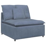 vidaXL Canapea modulară cu perne, albastru, țesătură velur vidaXL Canapea modulară cu perne, albastru, țesătură velur