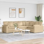 vidaXL Canapea modulară cu perne, gri-verzui, țesătură velur vidaXL Canapea modulară cu perne, gri-verzui, țesătură velur