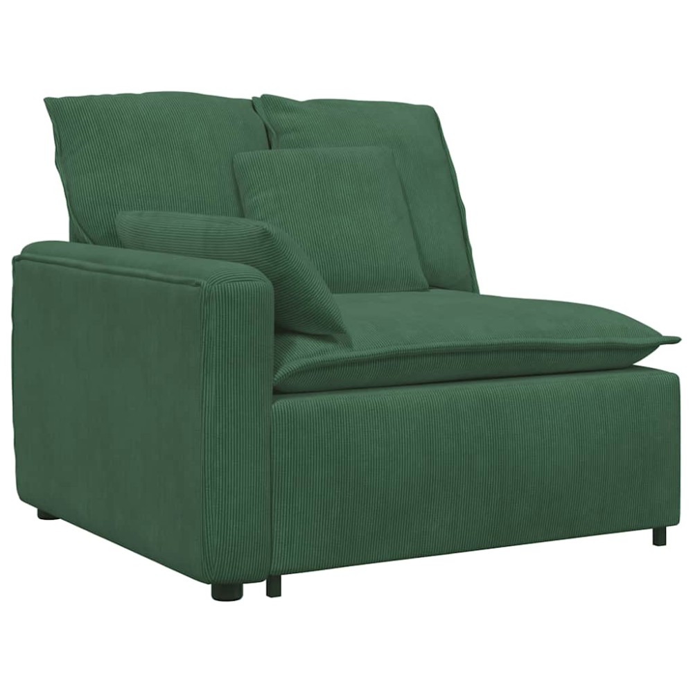 vidaXL Canapea modulară cu perne, verde închis, țesătură velur