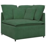 vidaXL Canapea modulară cu perne, verde închis, țesătură velur vidaXL Canapea modulară cu perne, verde închis, țesătură velur