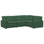 vidaXL Canapea modulară cu perne, verde închis, țesătură velur vidaXL Canapea modulară cu perne, verde închis, țesătură velur