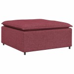 vidaXL Canapea modulară cu taburet și perne, material textil, roșu vin vidaXL Canapea modulară cu taburet și perne, material textil, roșu vin