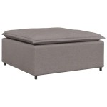 vidaXL Canapea modulară cu taburet și perne, textil, gri taupe