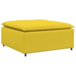 vidaXL Canapea modulară cu taburet și perne, textil, galben deschis