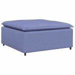 vidaXL Canapea modulară cu taburet și perne, textil, albastru jeans