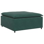 vidaXL Canapea modulară cu taburet și perne, catifea, verde închis vidaXL Canapea modulară cu taburet și perne, catifea, verde închis