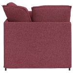 vidaXL Canapea modulară cu taburet și perne, material textil, roșu vin vidaXL Canapea modulară cu taburet și perne, material textil, roșu vin
