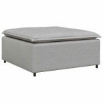 vidaXL Canapea modulară cu taburet și perne, material textil, gri nor vidaXL Canapea modulară cu taburet și perne, material textil, gri nor